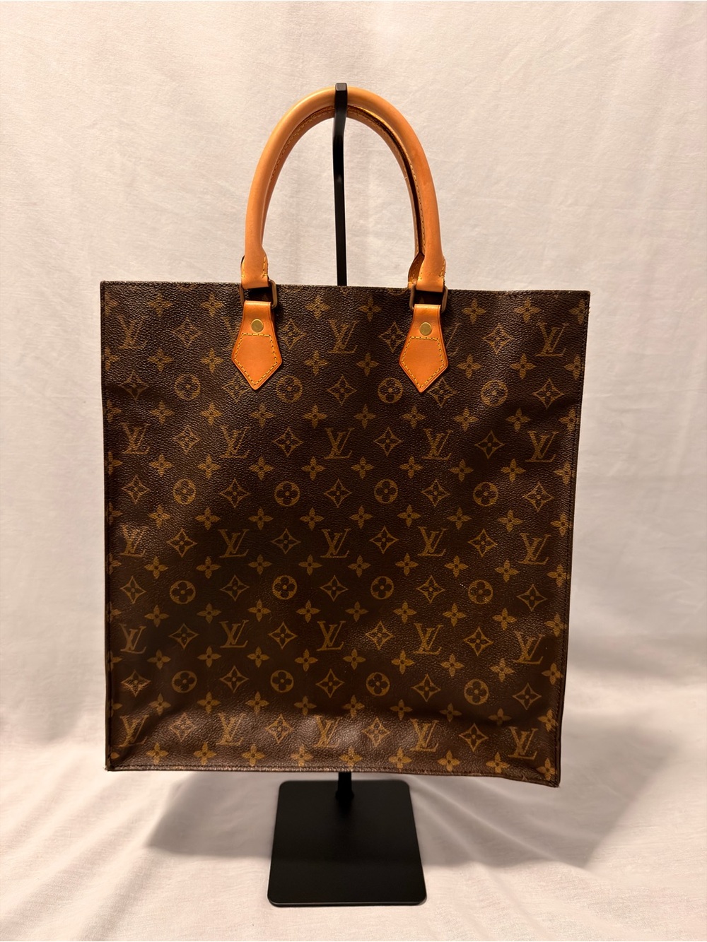 Louis Vuitton Vintage Sac Plat Monogram Tote Bag Handbag M51140